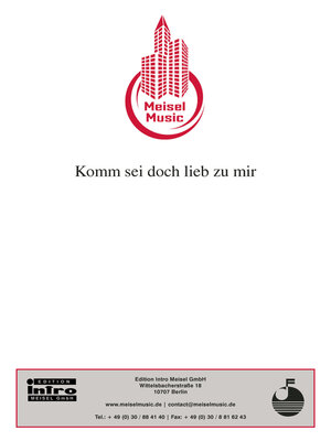 cover image of Komm sei doch lieb zu mir